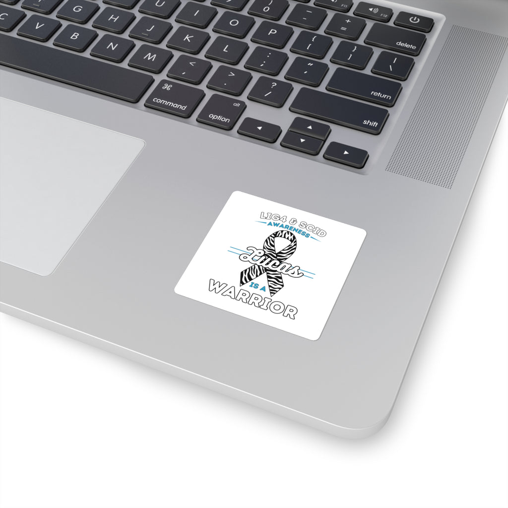 Lucas Is A Warrior - LIG4 & SCID Awareness Square Sticker