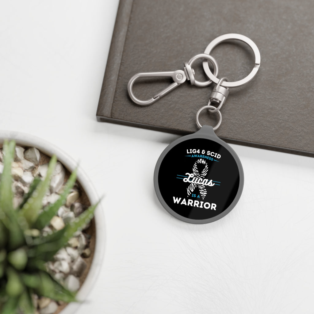 Lucas Is A Warrior Circular Keychain