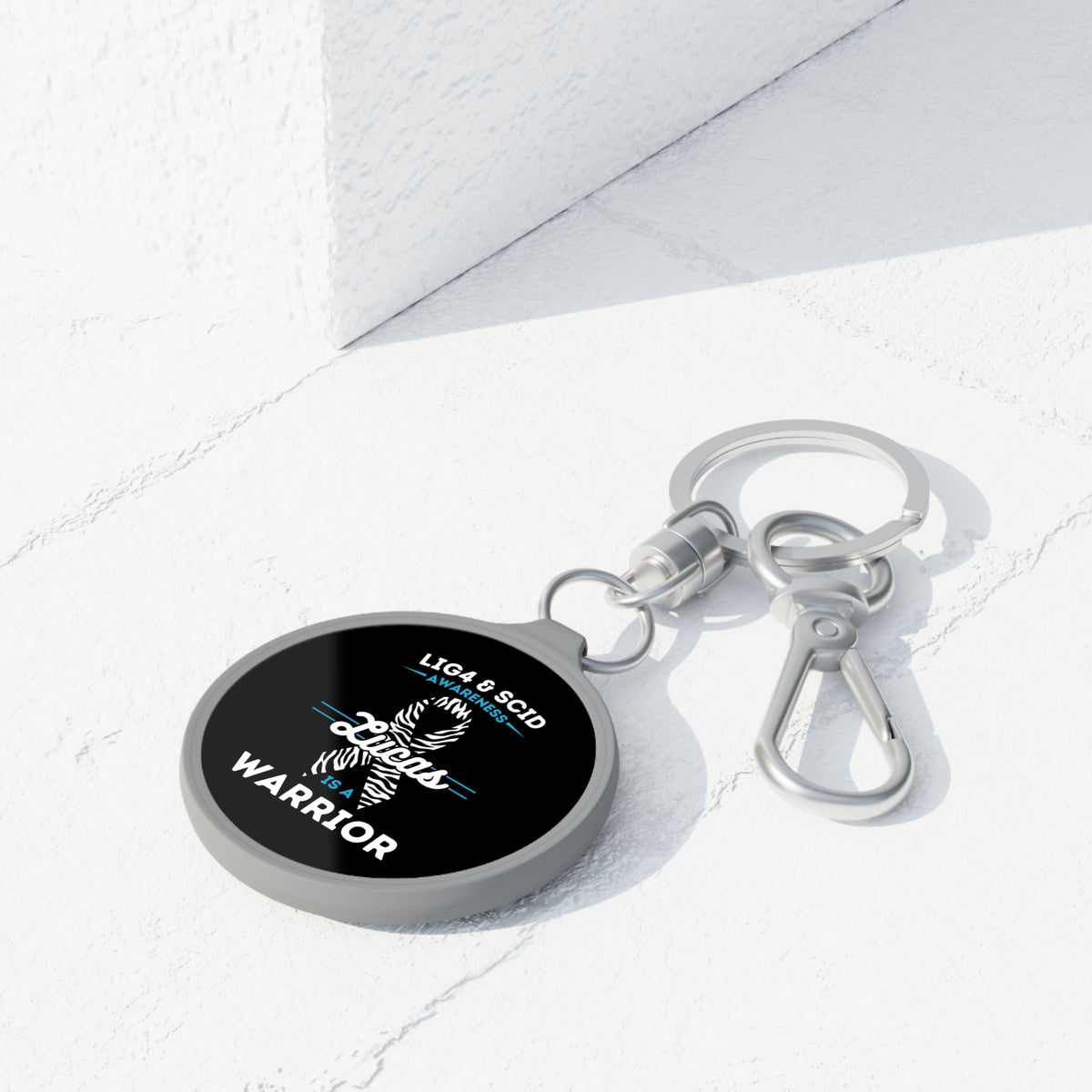 Lucas Is A Warrior Circular Keychain